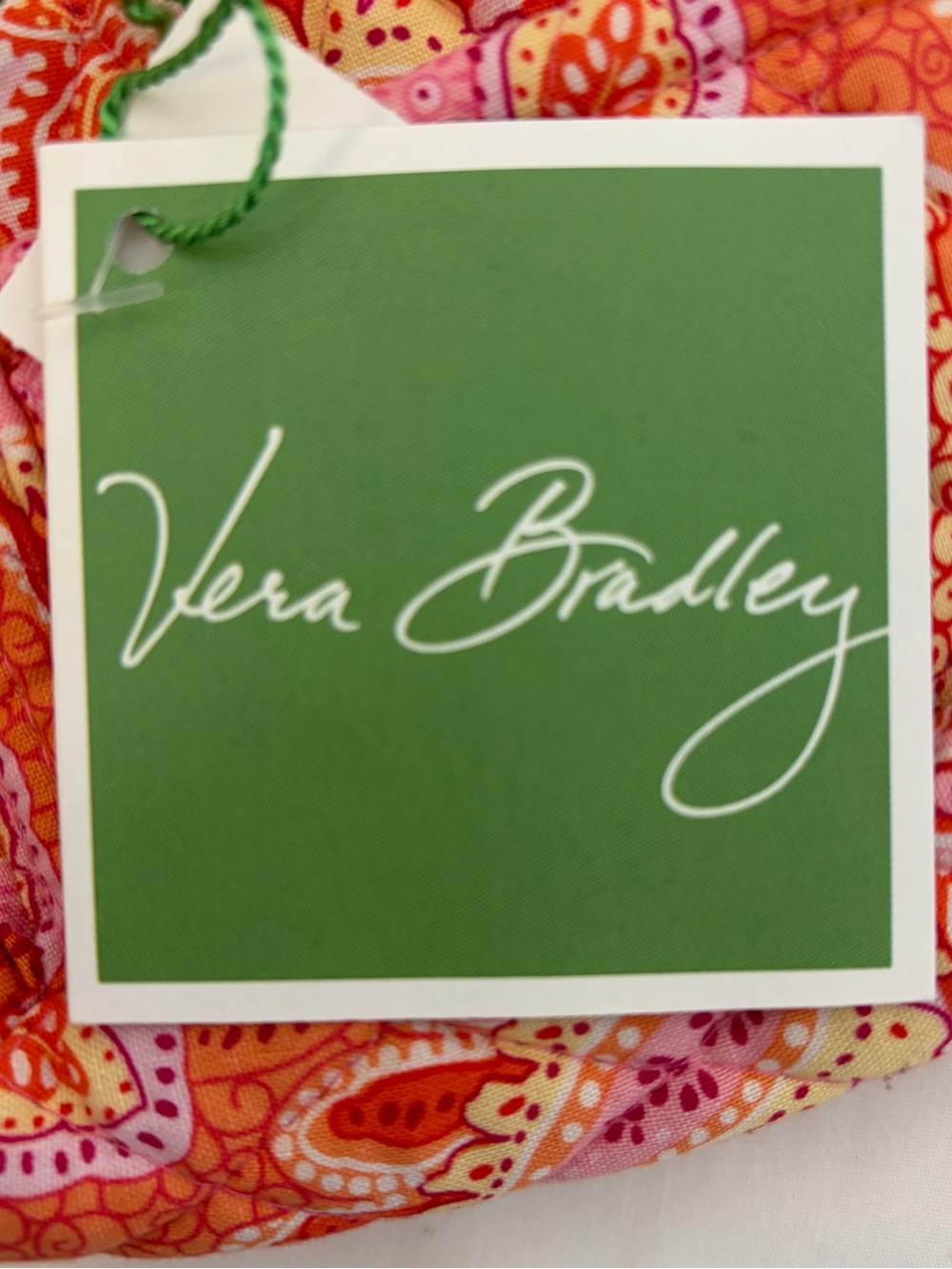 Vera Bradley Vintage Bitty Betsy Sherbet Pink & Orange Paisley Quilted Tote - Picture 3 of 8
